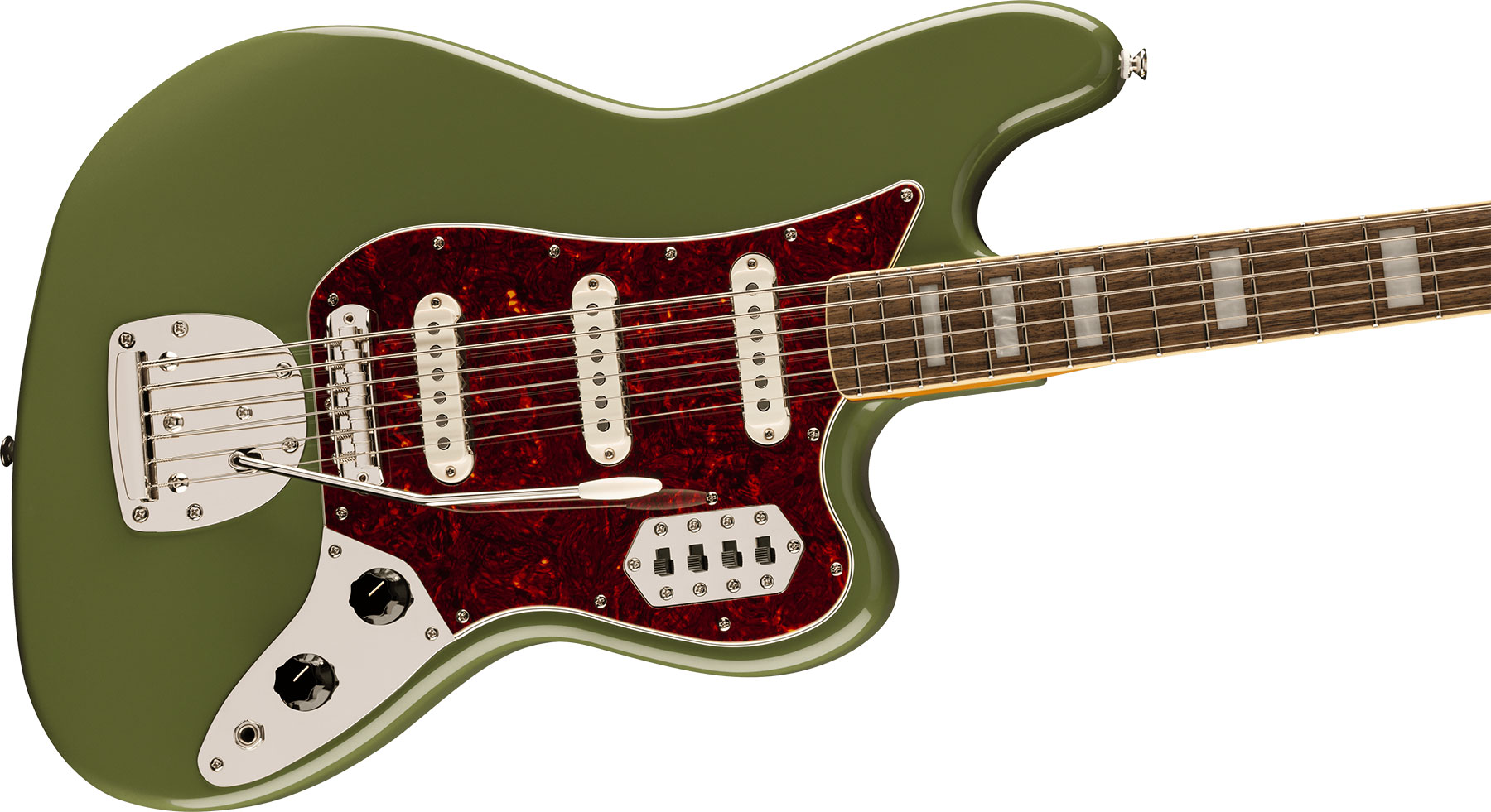 Squier Bass Vi Classic Vibe Fsr Ltd 3s Trem Lau - Olive Matching Headstock - Basse Électrique Solid Body - Variation 2