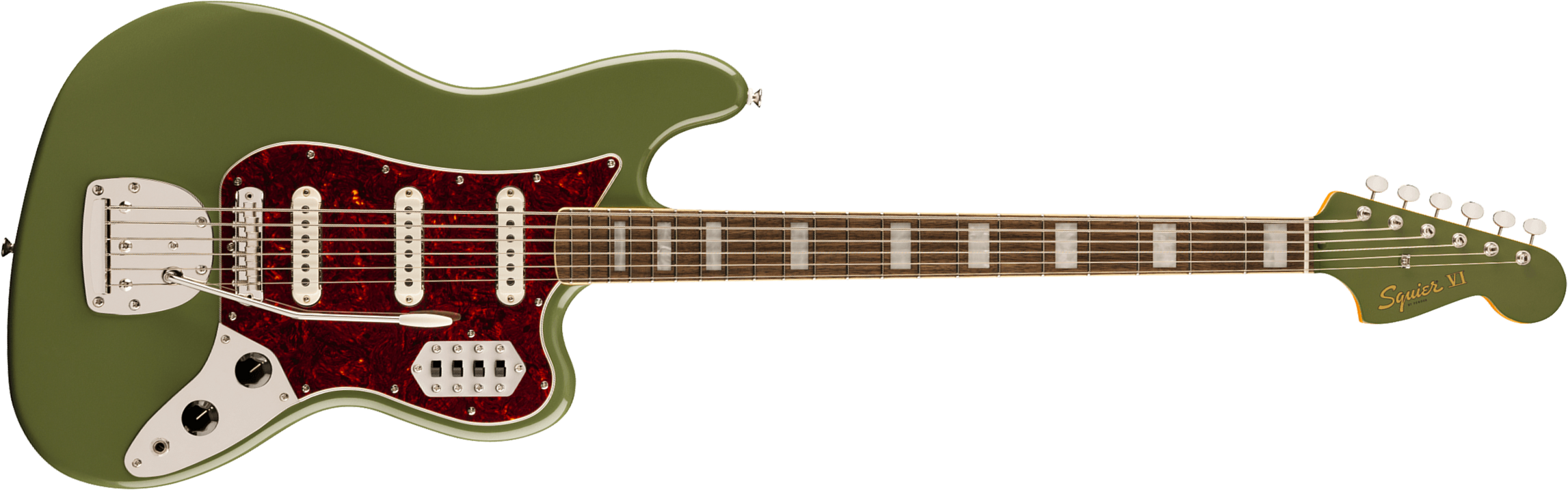 Squier Bass Vi Classic Vibe Fsr Ltd 3s Trem Lau - Olive Matching Headstock - Basse Électrique Solid Body - Main picture