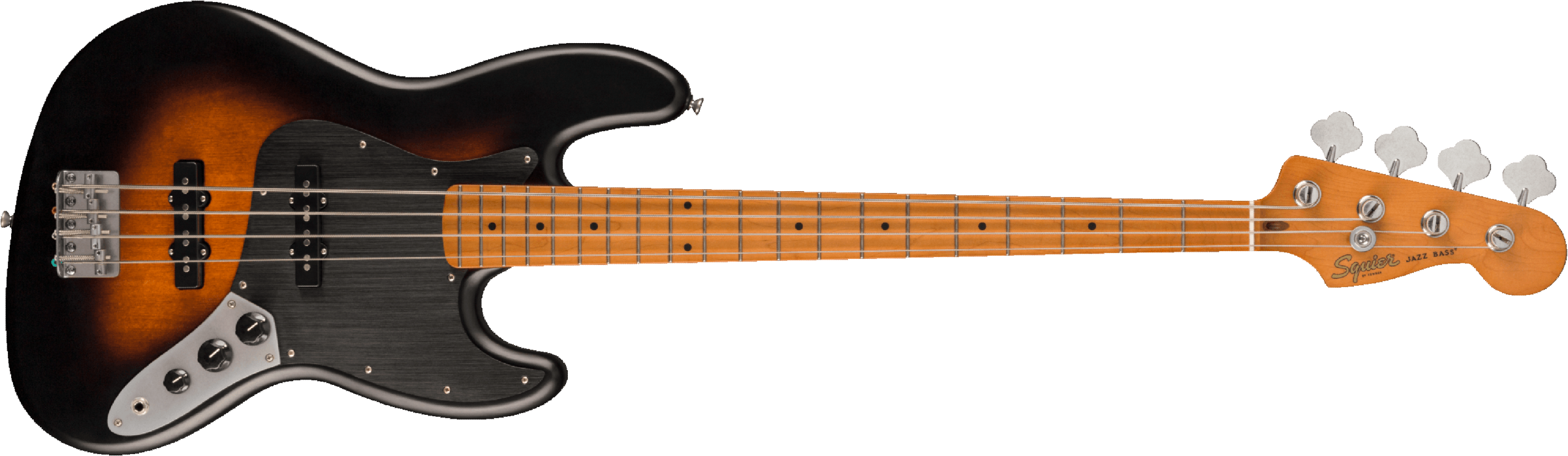 Squier Jazz Bass 40th Anniversary Gold Edition Mn - Satin Wide 2-color Sunburst - Basse Électrique Solid Body - Main picture