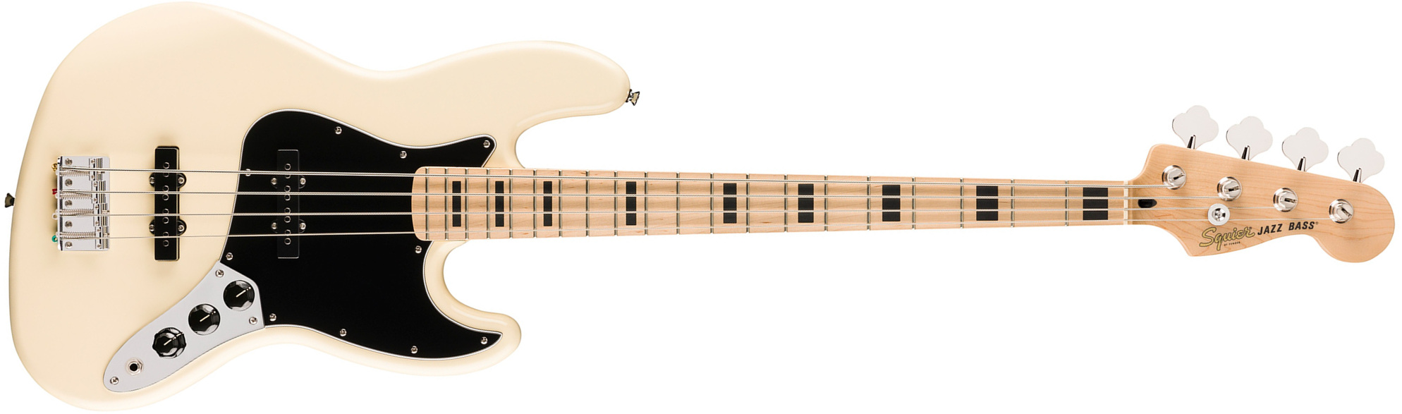 Squier Jazz Bass Active Affinity Mn - Olympic White - Basse Électrique Solid Body - Main picture