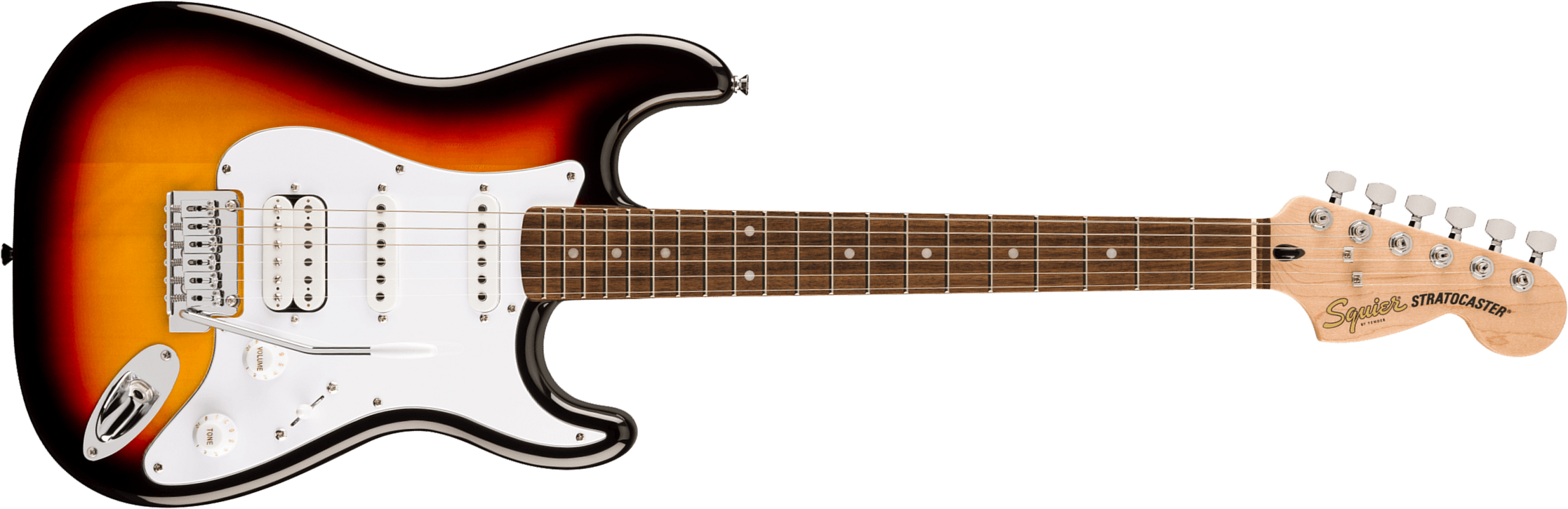 Squier Strat Jr Hss Affinity Ss Trem Lau - 3-color Sunburst - Guitare Électrique Forme Str - Main picture