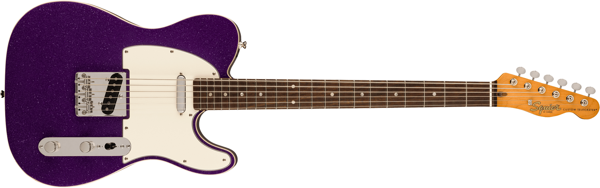 Squier Tele Baritone Custom Classic Vibe Fsr 2s Ht Lau - Purple Sparkle - Guitare Électrique Baryton - Main picture