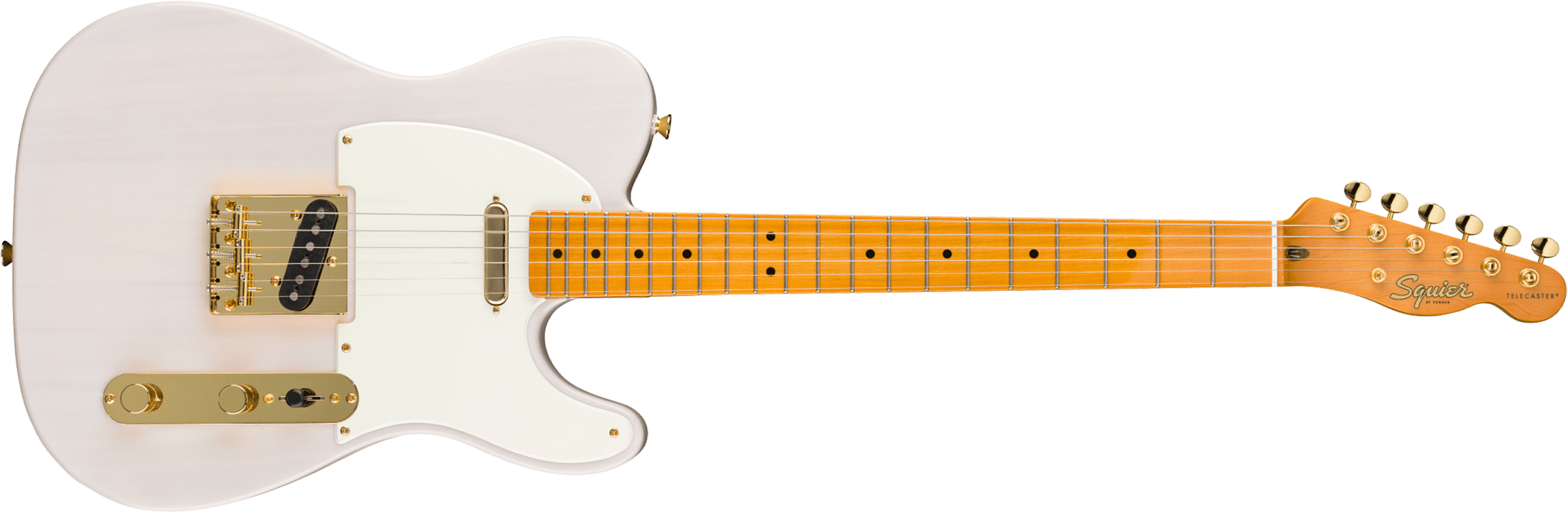 Squier Tele Classic Vibe 50s Fsr Ltd 2s Ht Mn - White Blonde - Guitare Électrique Forme Tel - Main picture