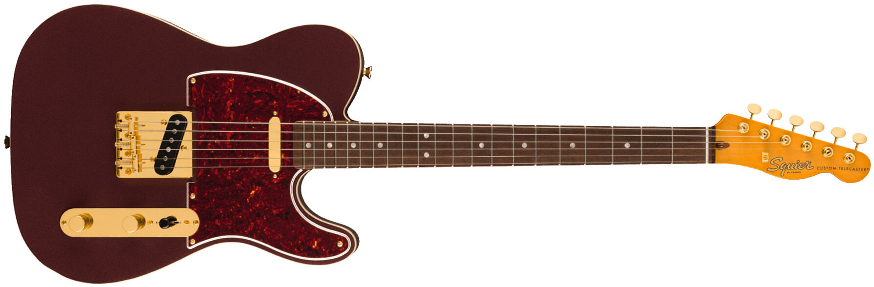 Squier Tele Custom 60s Classic Vibe Fsr Ltd 2s Ht Lau - Oxblood - Guitare Électrique Forme Tel - Main picture