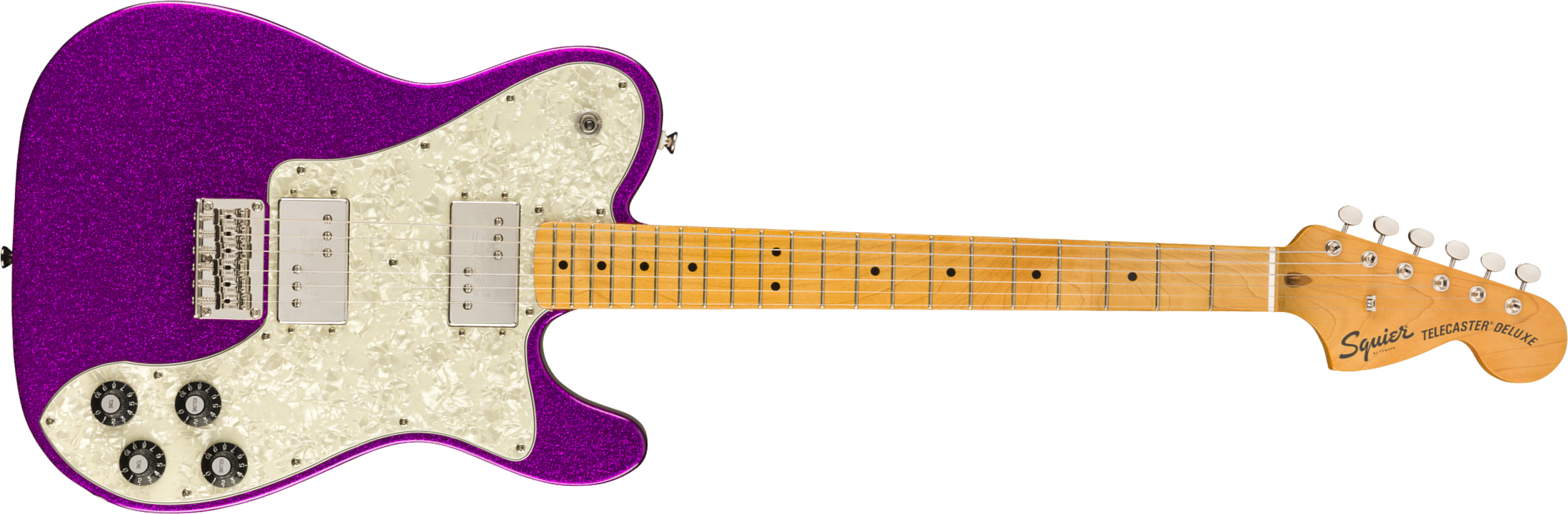 Squier Tele Deluxe Classic Vibe 70 Fsr Ltd 2020 Hh Htmn - Purple Sparkle - Guitare Électrique Forme Tel - Main picture