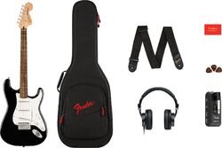 Pack guitare électrique Squier Affinity Series Stratocaster Mustang Micro Pack - black