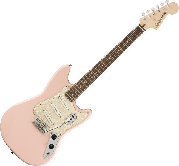 Squier Paranormal Cyclone - shell pink Retro rock electric guitar pink