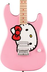 Guitare électrique forme str Squier Fender x Hello Kitty Stratocaster with Gig Bag - Pink