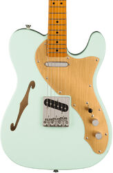 Guitare électrique forme tel Squier FSR Classic Vibe '60s Telecaster Thinline, Gold Anodized Pickguard - Sonic blue