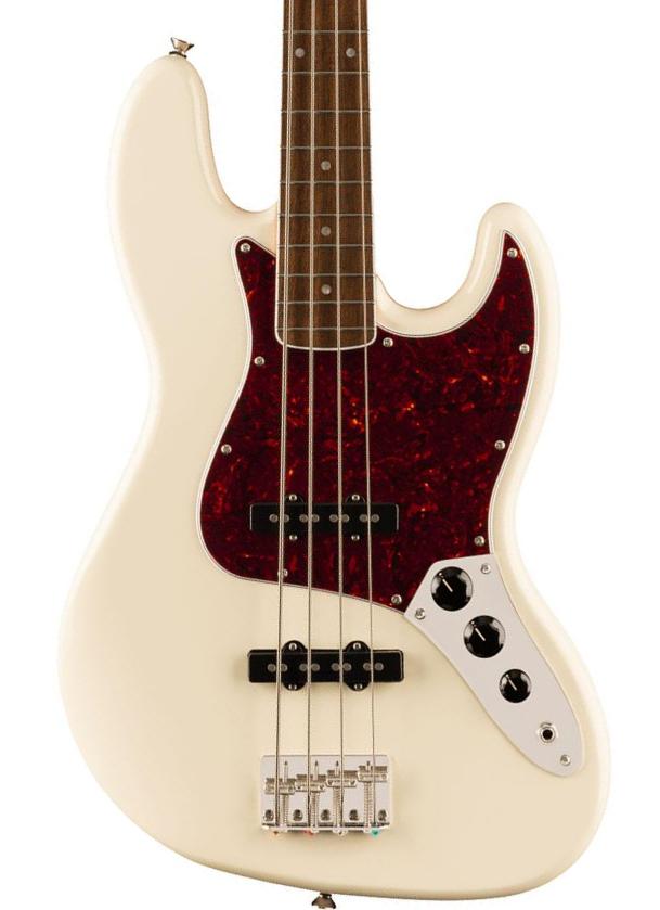 Basse électrique solid body Squier Classic Vibe Mid-'60s Jazz Bass - Olympic white w. matching headstock