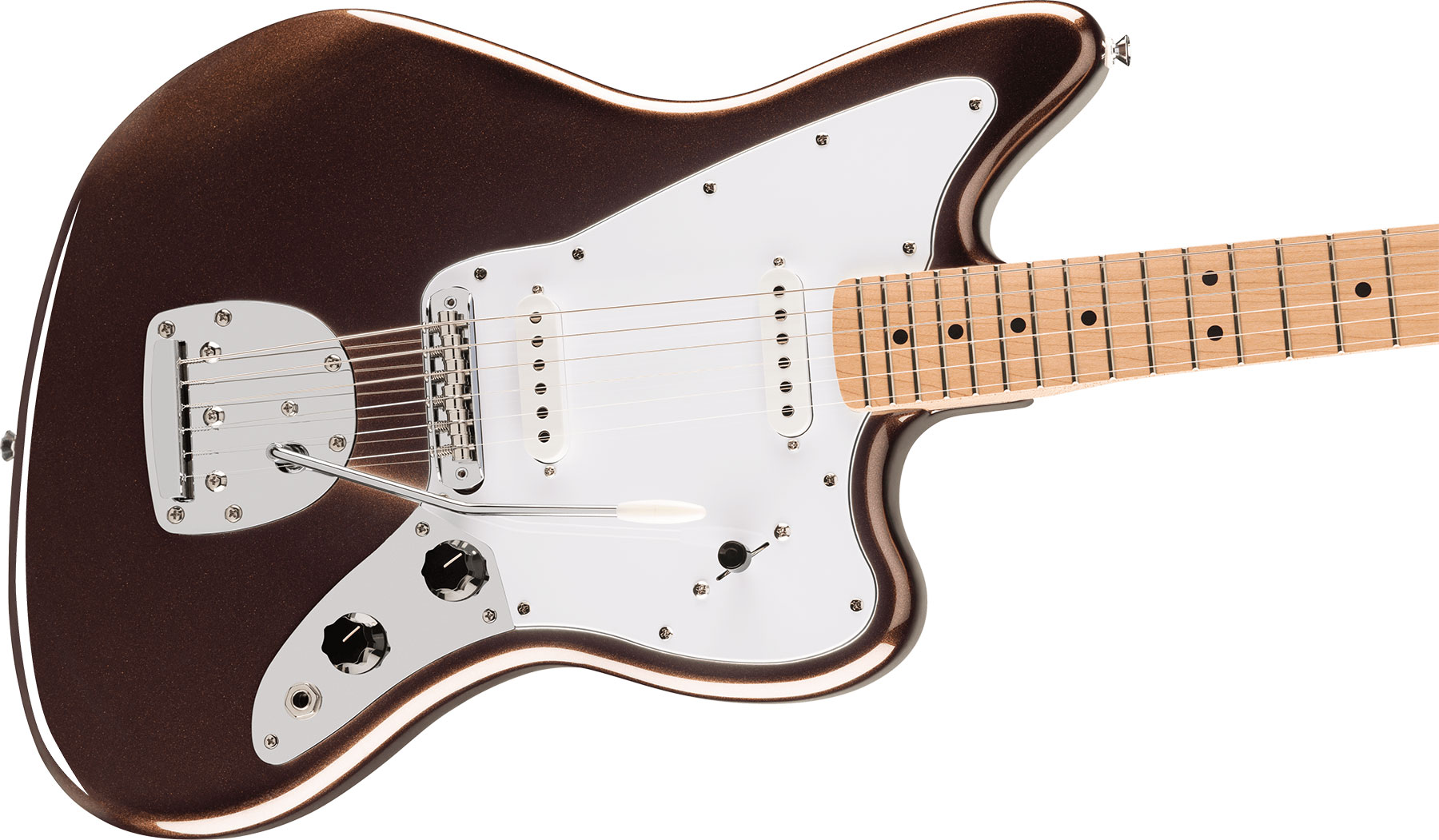 Squier Jaguar Affinity 2s Trem Lau - Mystic Metallic Brown - Guitare Électrique RÉtro Rock - Variation 2