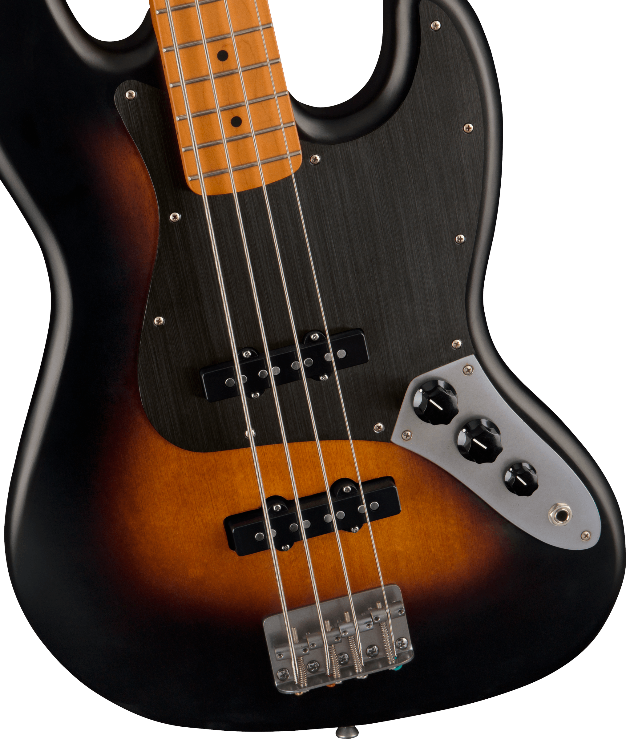 Squier Jazz Bass 40th Anniversary Gold Edition Mn - Satin Wide 2-color Sunburst - Basse Électrique Solid Body - Variation 2