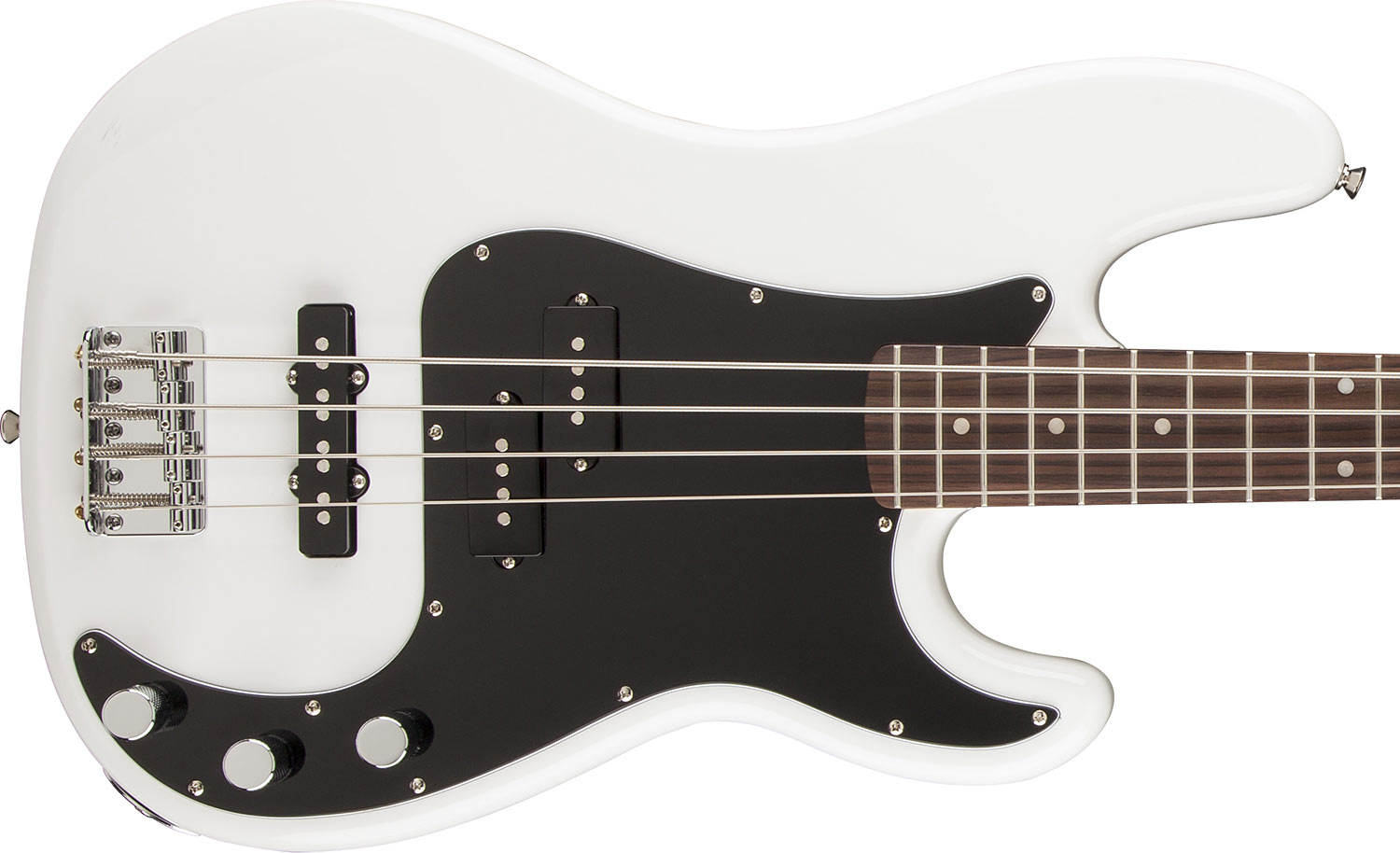 Squier Precision Bass Affinity Series Pj (rw) - Olympic White - Basse Électrique Solid Body - Variation 1