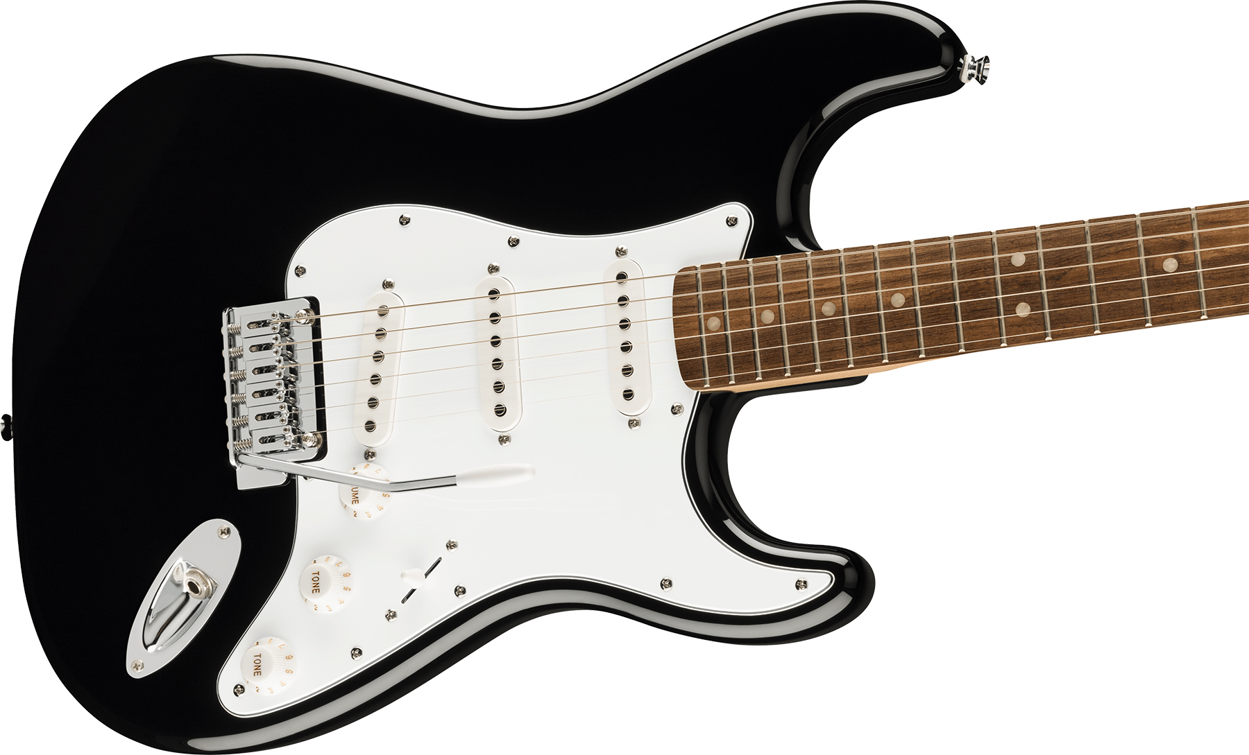 Squier Strat Affinity + Mustang Micro Pack 3s Trem Lau - Black - Pack Guitare Électrique - Variation 3