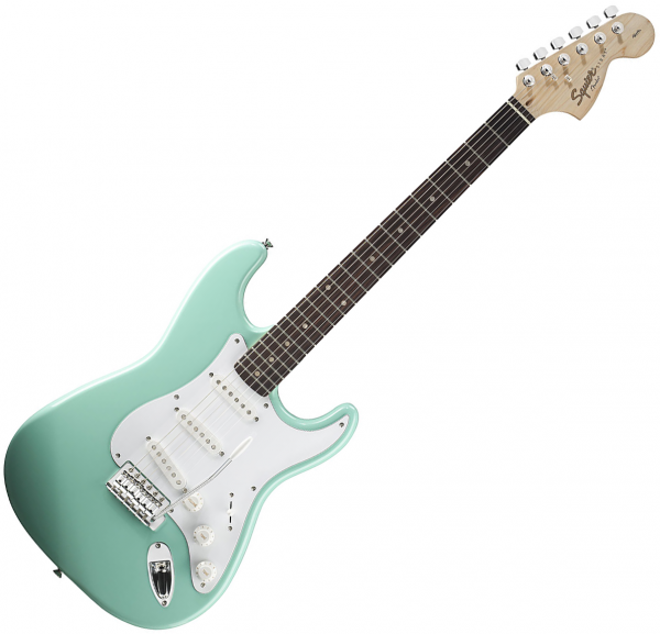 squier affinity strat surf green