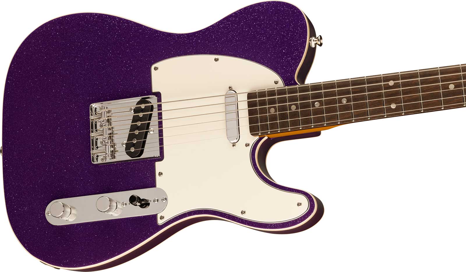 Squier Tele Baritone Custom Classic Vibe Fsr 2s Ht Lau - Purple Sparkle - Guitare Électrique Baryton - Variation 2