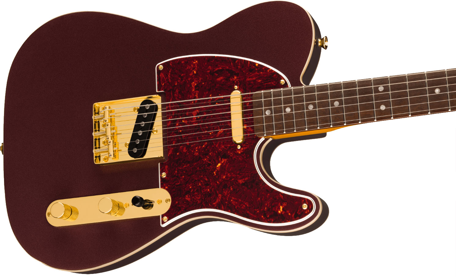 Squier Tele Custom 60s Classic Vibe Fsr Ltd 2s Ht Lau - Oxblood - Guitare Électrique Forme Tel - Variation 2