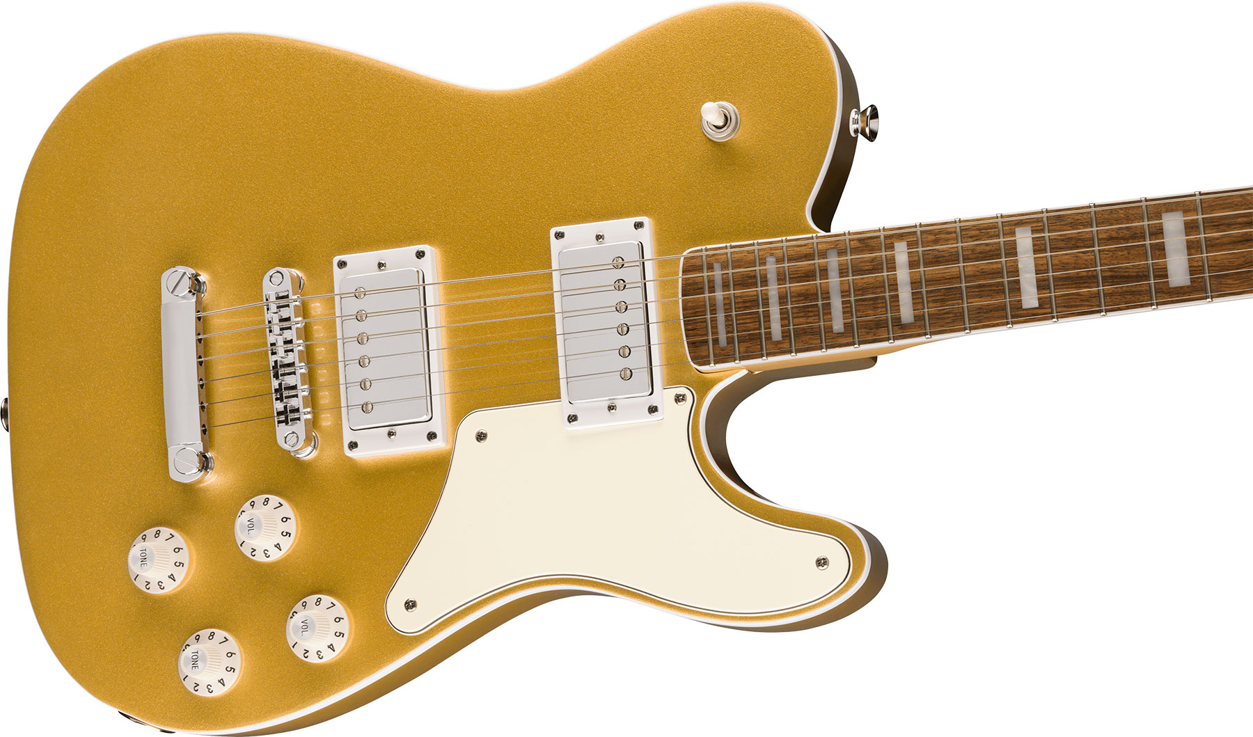 Squier Tele Troublemaker Deluxe Paranormal Ltd 2h Ht Lau - Aztec Gold Matching Headstock - Guitare Électrique RÉtro Rock - Variation 2