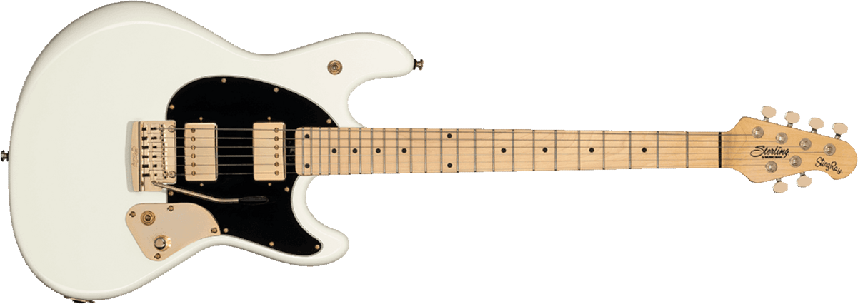 Sterling By Musicman Jared Dines Stingray Guitar Signature Hh Trem Mn - Olympic White - Guitare Électrique Forme Str - Main picture