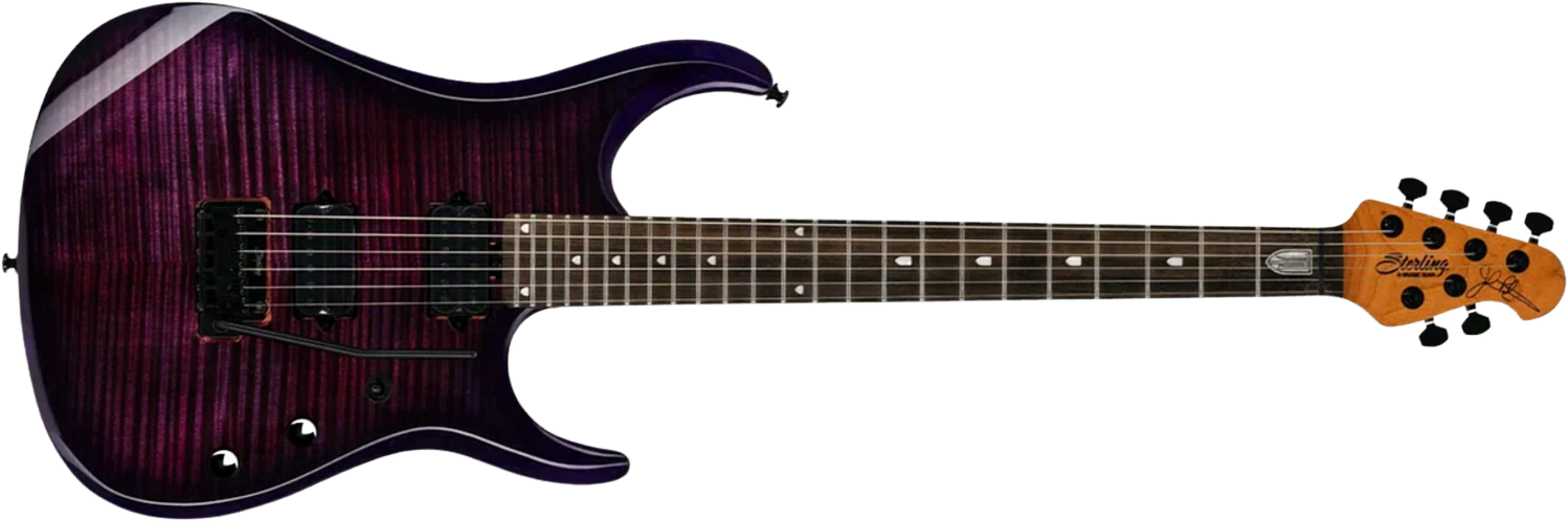 Sterling By Musicman John Petrucci Jp150dfm Signature 2h Dimarzio Trem Eb - Purple Nebula - Guitare Électrique Signature - Main picture