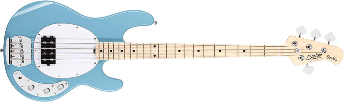 Sterling By Musicman Stingray Ray4h 4c Active Mn - Chopper Blue - Basse Électrique Solid Body - Main picture