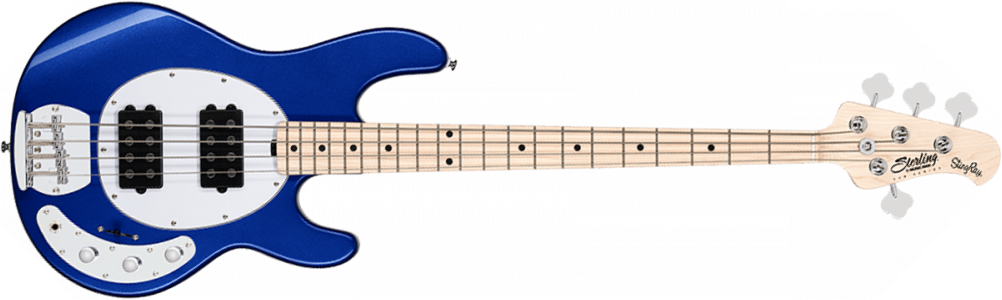 Sterling By Musicman Stingray Ray4hh 4c Active Mn - Cobra Blue - Basse Électrique Solid Body - Main picture