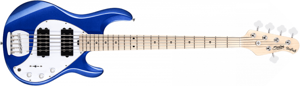 Sterling By Musicman Stingray Ray5hh 5c Active Mn - Cobra Blue - Basse Électrique Solid Body - Main picture