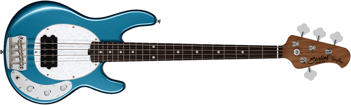 Sterling By Musicman Stingray Short Scale Rayss4 Shsc 1h Rw - Toluca Lake Blue - Basse Électrique Enfants - Main picture