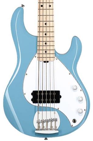 Basse électrique solid body Sterling by musicman Stingray Ray5H 5-String (MN) - Chopper blue