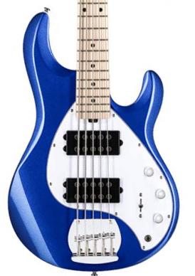 Basse électrique solid body Sterling by musicman Stingray Ray5HH 5-String (MN) - Cobra blue