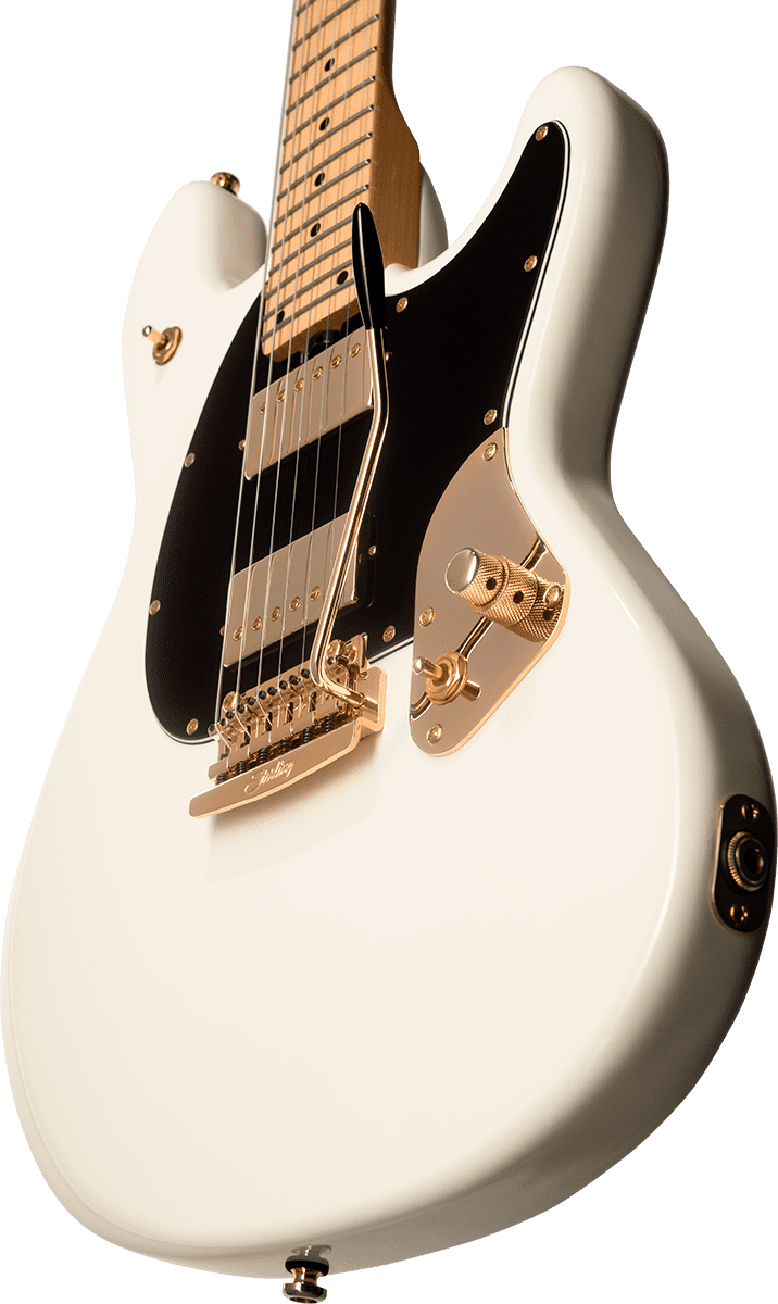 Sterling By Musicman Jared Dines Stingray Guitar Signature Hh Trem Mn - Olympic White - Guitare Électrique Forme Str - Variation 1