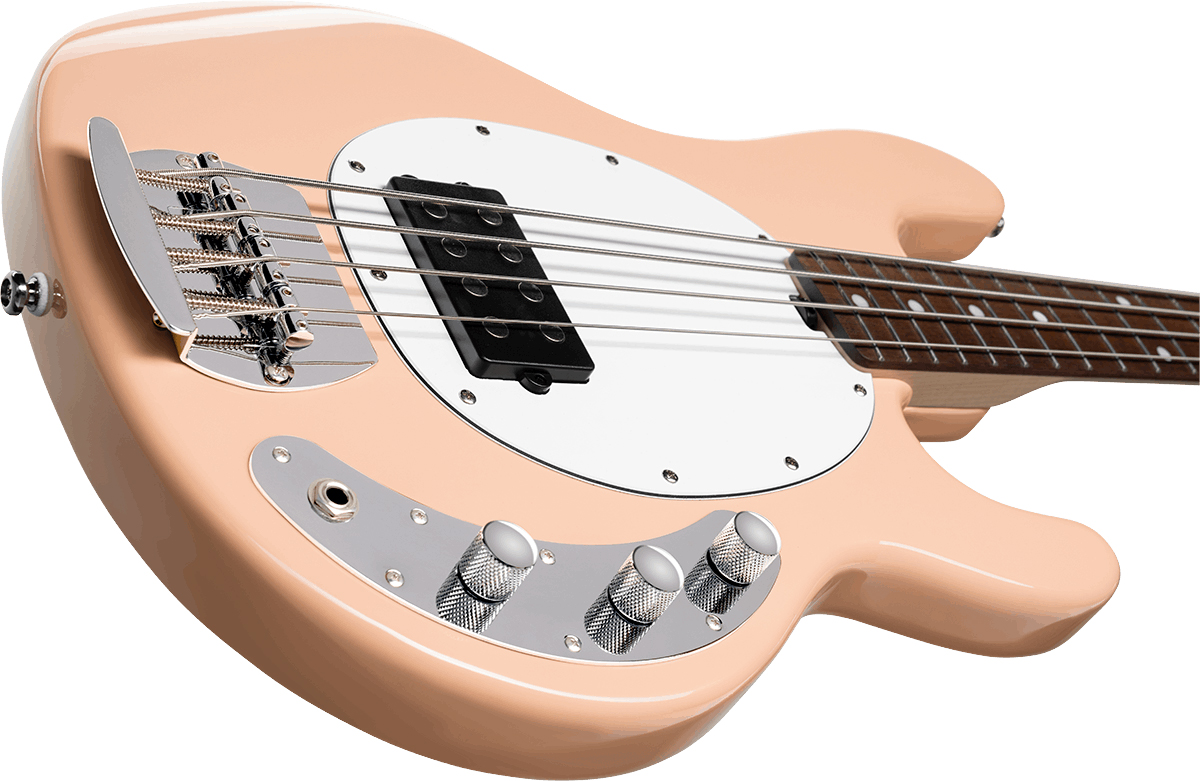 Sterling By Musicman Stingray Ray4 Sub Active 1h Jat - Pueblo Pink - Basse Électrique Solid Body - Variation 2