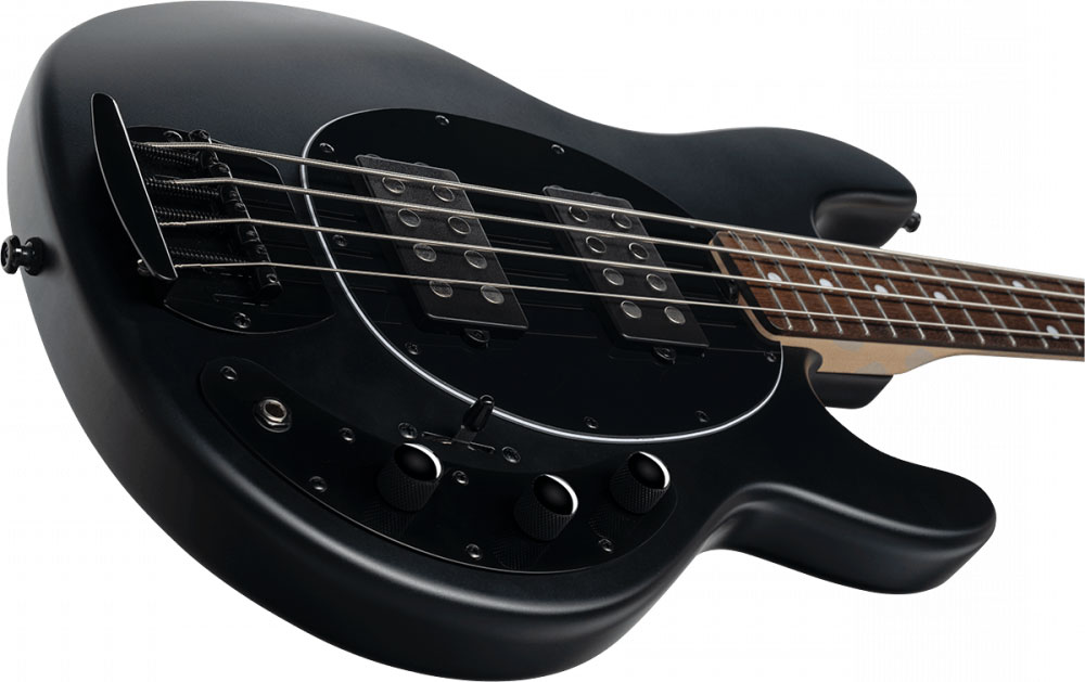 Sterling By Musicman Stingray Ray4hh 4c Active Jat - Stealth Black - Basse Électrique Solid Body - Variation 2