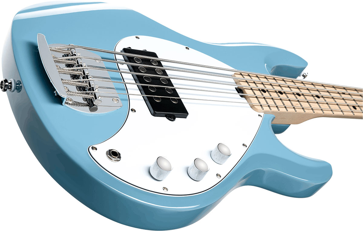 Sterling By Musicman Stingray Ray5h 5c Active Mn - Chopper Blue - Basse Électrique Solid Body - Variation 2