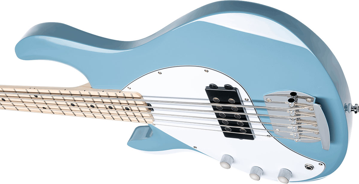 Sterling By Musicman Stingray Ray5h Lh 5c Gaucher Active Mn - Chopper Blue - Basse Électrique Solid Body - Variation 2