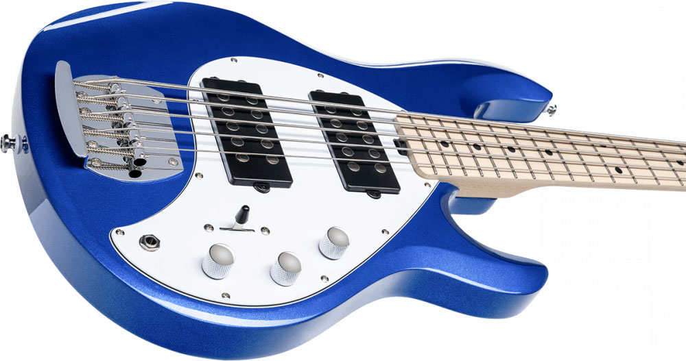 Sterling By Musicman Stingray Ray5hh 5c Active Mn - Cobra Blue - Basse Électrique Solid Body - Variation 2