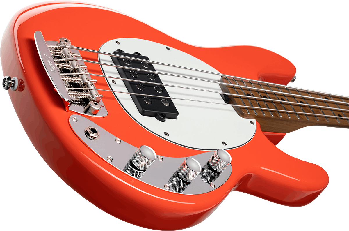 Sterling By Musicman Stingray Short Scale Rayss4 Shsc 1h Mn - Fiesta Red - Basse Électrique Enfants - Variation 2