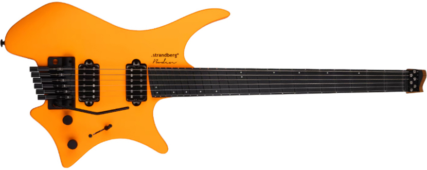 Strandberg Boden Standard Nx 6c Multiscale 2h Trem Eb - Neon Orange Satin - Guitare Électrique Multi-scale - Main picture