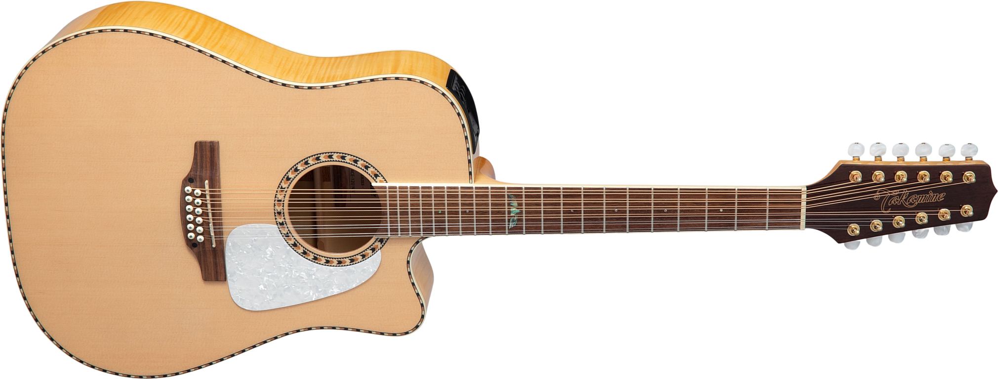 Takamine Gd74ce-12unat Dreadnought Cw 12c Epicea Erable Lau - Natural - Guitare Folk - Main picture