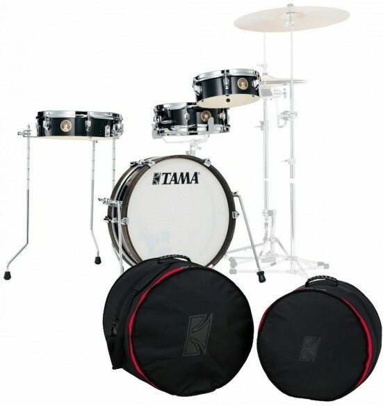 Tama Club-jam Pancake Hairline Black  + Drum Bag Set 4pc Club Jam - Hairline Black - Batterie Acoustique Standard - Main picture