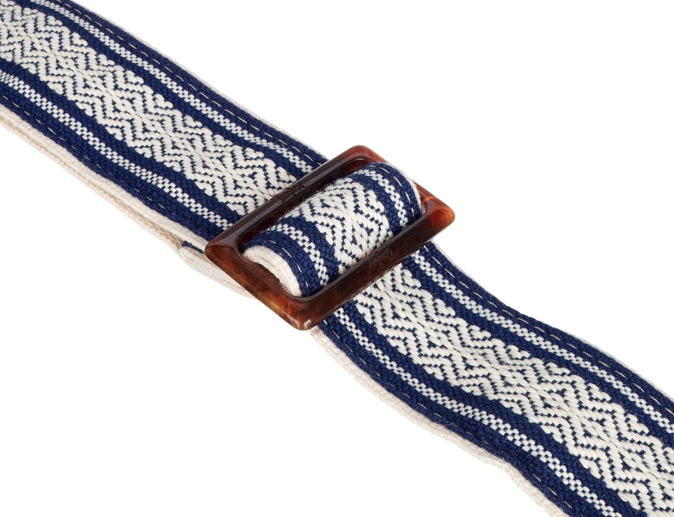 Taylor Academy Jacquard Leather Guitar Strap 2-inc White/blue 4006-20 - Sangle Courroie - Variation 1