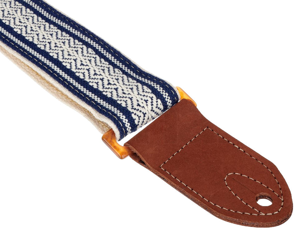 Taylor Academy Jacquard Leather Guitar Strap 2-inc White/blue 4006-20 - Sangle Courroie - Variation 2