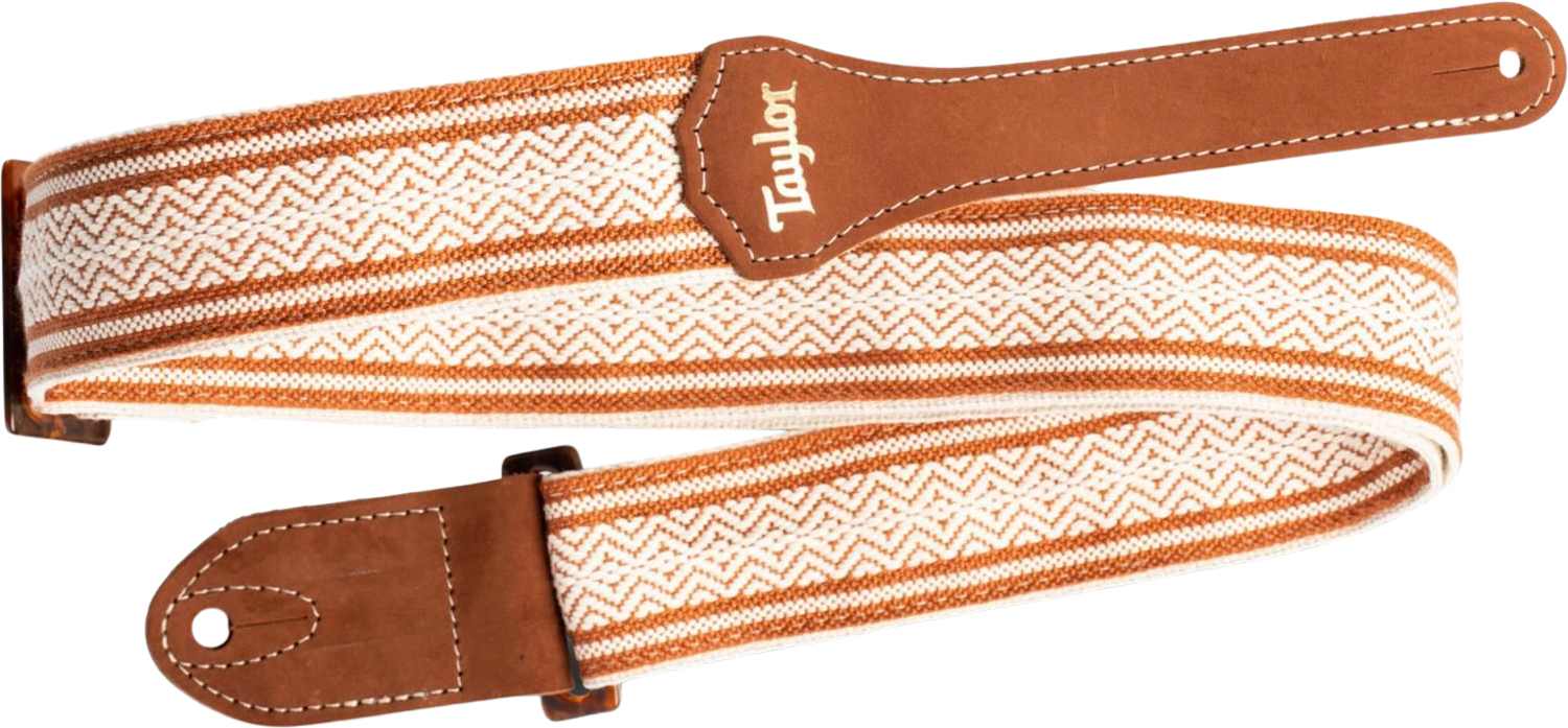 Taylor Academy Jacquard Leather Guitar Strap 2-inc White/brown 4003-20 - Sangle Courroie - Main picture