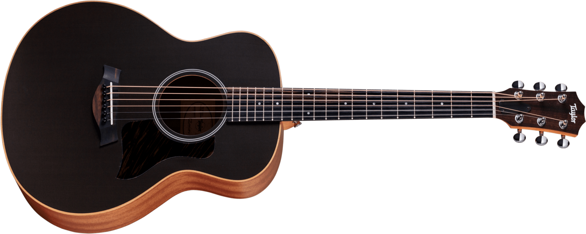 Taylor Gs Mini-e Special Edition Shsc Epicea Sapele Eb Esb - Trans Black - Guitare Folk - Main picture