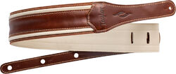 2.5-inc. Element Leather Guitar Strap 4113-25 - Brown/Cream