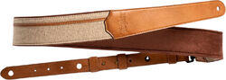 2.5-inc. Vegan Leather Guitar Strap 4203-25 - Tan