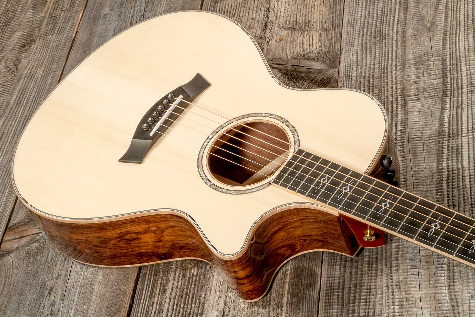 Taylor Custom Shop Gc-e Grand Concert Cw Epicea Palissandre Eb Es2 #1211063098 - Natural - Guitare Folk - Variation 3