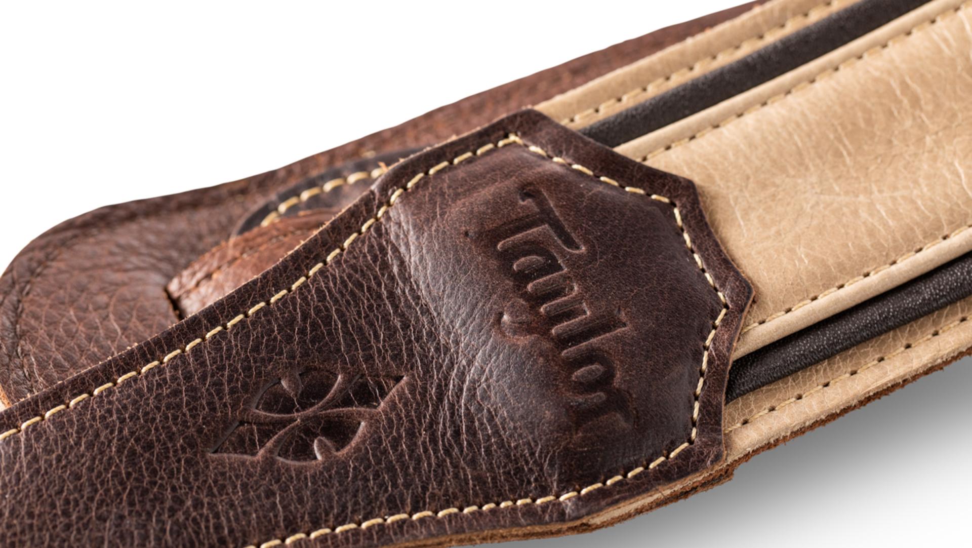 Taylor Reflections Leather Guitar Strap 2.5-inc Spruce/ebony 4111-25 Cuir - Sangle Courroie - Variation 3