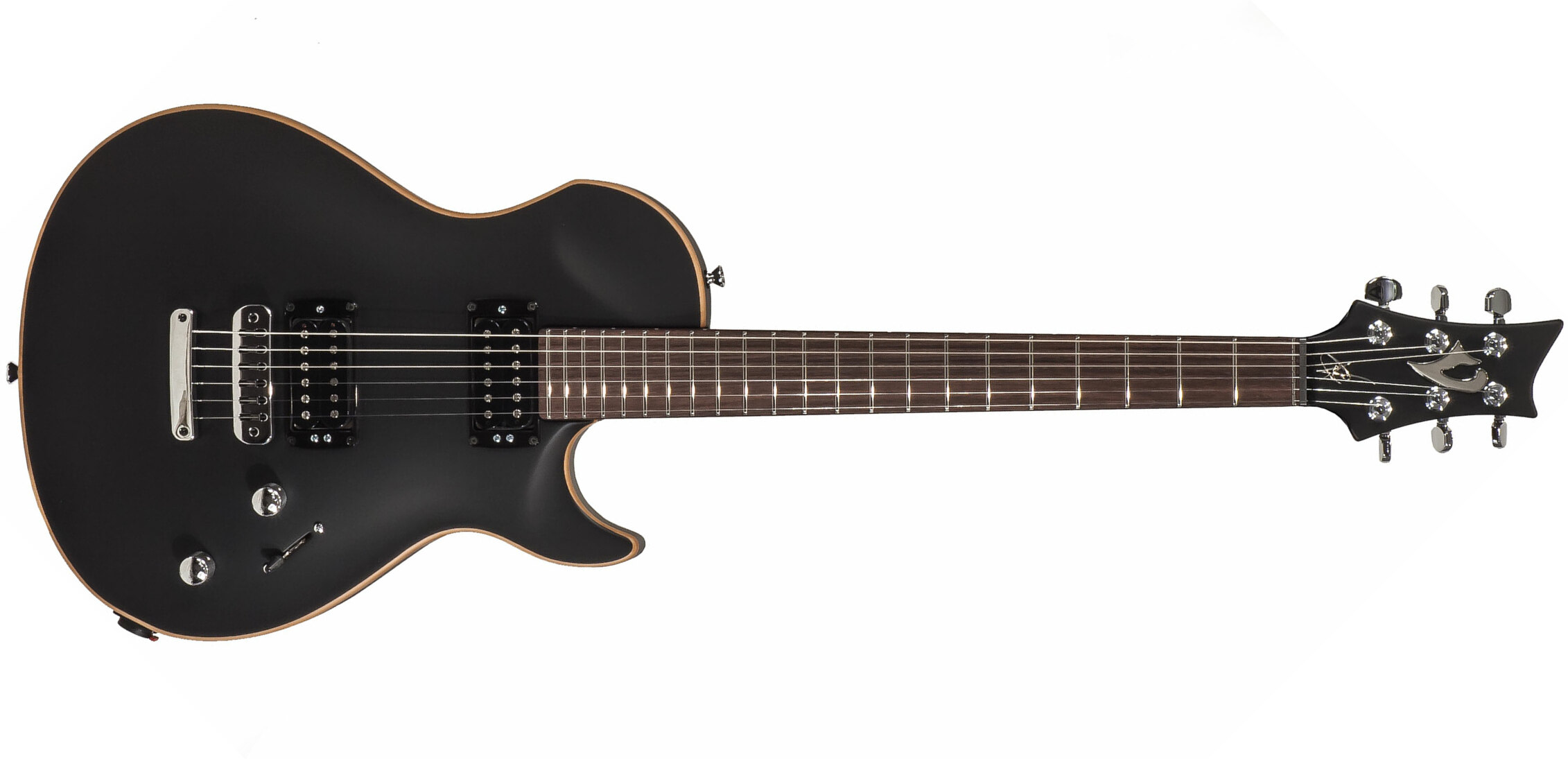 Vigier G.v. Rock Hh Ht Rw - Matte Black - Guitare Électrique Single Cut - Main picture