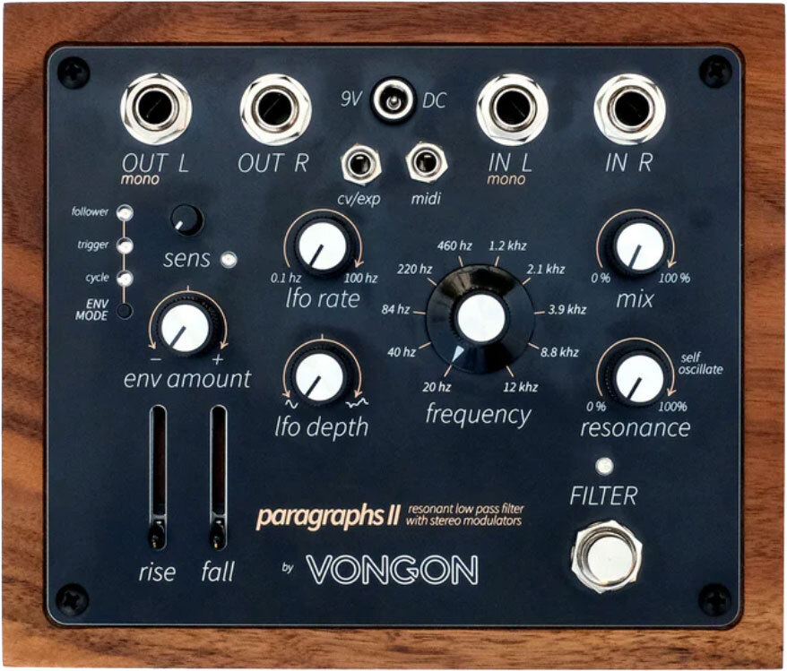 Vongon Paragraphs Ii Stereo Low Pass Filter - PÉdale Wah / Filtre - Main picture